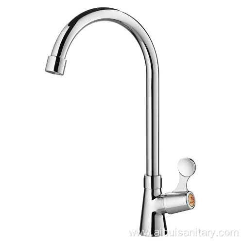 Modern minimalist full copper kitchen faucet